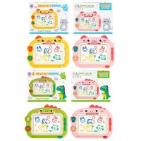 Дошка для малювання 30х23 см кольорова з 2 штампами, в асортименті, у коробці 30,5х25х3,5 см