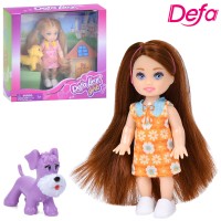 Лялька «DEFA» 11 см з песиком 5 см, в асортименті, у коробці 15х14х4,5 см