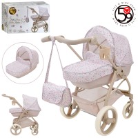 Коляска для ляльки 67,5х40,5х74 см прогулянкова з люлькою 55х27х13, підсклянником та сумкою, у коробці 56х35х22 см
