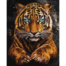Картина за номерами «Дикий тигр» 40х50 см, ТМ Ідейка