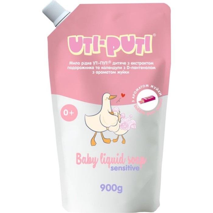 Мило рідке «Дитяче» з екстрактом подорожника та календули, з D-пантенолом 900 г, ТМ Уті-Путі