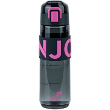 Пляшечка для води 680 мл чорно-рожева, TM Kite