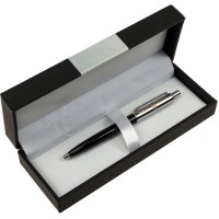 Ручка «UKRAINE» кулькова, корпус чорний з хромом, ТМ CABINET