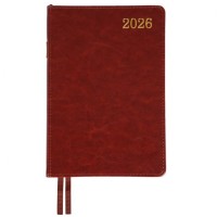 Щоденник датований «City» А5 на 368 аркушів з обкладинкою зі шкірзаму, коричневий, Leo Planner