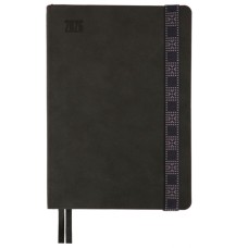 Щоденник датований «Voyage» А5 на 368 аркушів з обкладинкою зі шкірзаму, графітовий, Leo Planner