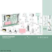 Набір перукаря зі світлом та звуком: фен, праска для волосся та інші аксесуари, на батарейці, у коробці 50х7х35 см