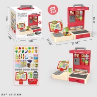 Супермаркет дитячий зі світлом та звуком: каса та продукти, на батарейці, у коробці 25х15х27 см