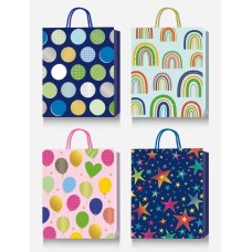 Пакет паперовий 26х32х10 см з тисненням фольгою, в асортименті, TM Buromax