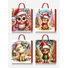 Пакет паперовий 26х32х10 см з тисненням фольгою, в асортименті, TM Buromax