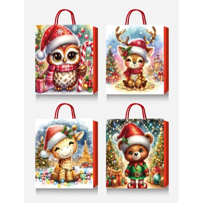 Пакет паперовий 26х32х10 см з тисненням фольгою, в асортименті, TM Buromax