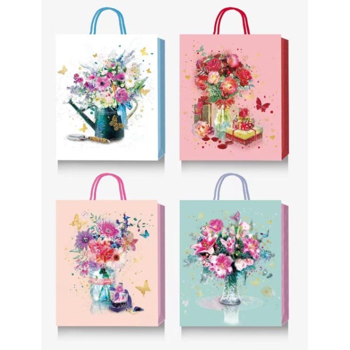 Пакет паперовий 31х42х12 см з тисненням фольгою, в асортименті, TM Buromax