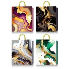 Пакет паперовий 26х32х10 см з тисненням фольгою, в асортименті, TM Buromax