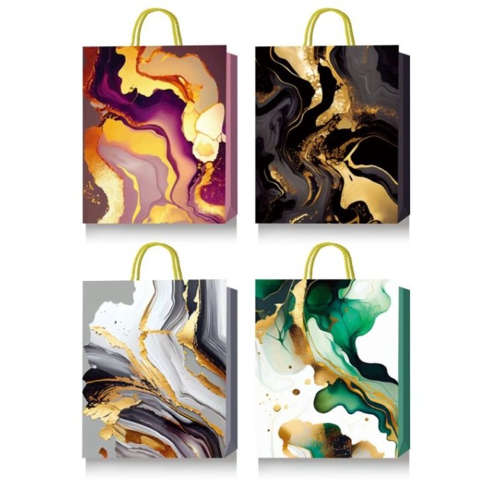 Пакет паперовий 26х32х10 см з тисненням фольгою, в асортименті, TM Buromax