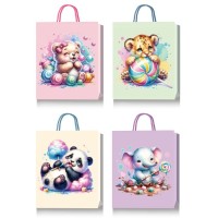 Пакет паперовий 26х32х10 см з тисненням фольгою, в асортименті, TM Buromax