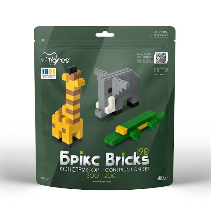 Конструктор «Брікс. Зоо» на 190 елементів, ТМ Тигрес
