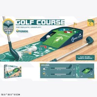 Набір для гри в гольф: 2 ключки, 3 м`ячі, підставка та доріжка з лункою, на батарейці, у коробці 50х30,5х8,5 см