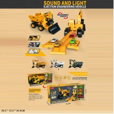 Ігровий набір: будівельна техніка та 4 машинки, у коробці 45,5х20,5х15,5 см