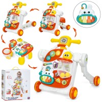 Ходунки-каталка 49х45х46 см 4 в 1:толокар, столик, музичне піаніно, шестерні, баскетбольне кільце, рухомі деталі