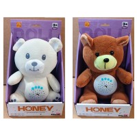 Нічник «Ведмедик» 22 см музичний з проектором зоряного неба, регулятором гучності, на батарейці, в асортименті, у коробці 18х29х16,5 см.