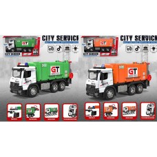 Сміттєвоз 27,5 см інерційний зі звуком, світлом, рухомими тагумовими деталями, на батарейці, в асортименті, у коробці 39,5х21х11 см