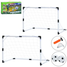 Ігровий набір: 2 футбольних воріт 92х48-х61 см, 2 сітки, м'яч, насос, у коробці 44х26х8 см