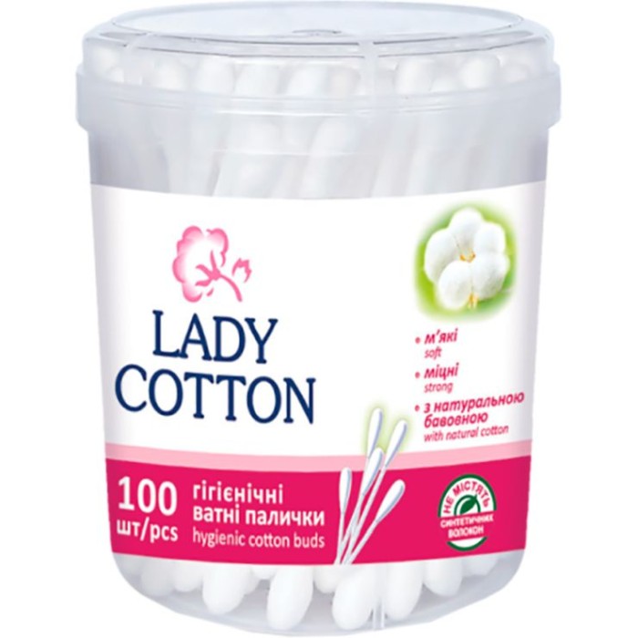 Ватні палички «Lady Cotton» 100 шт у банці