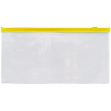 Папка-конверт DL на застібці zip-lock жовта, ТМ Axent
