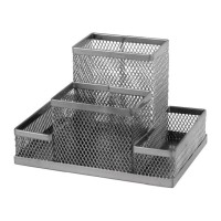 Підставка-органайзер 155x103x100 мм металева, срібляста, ТМ Axent