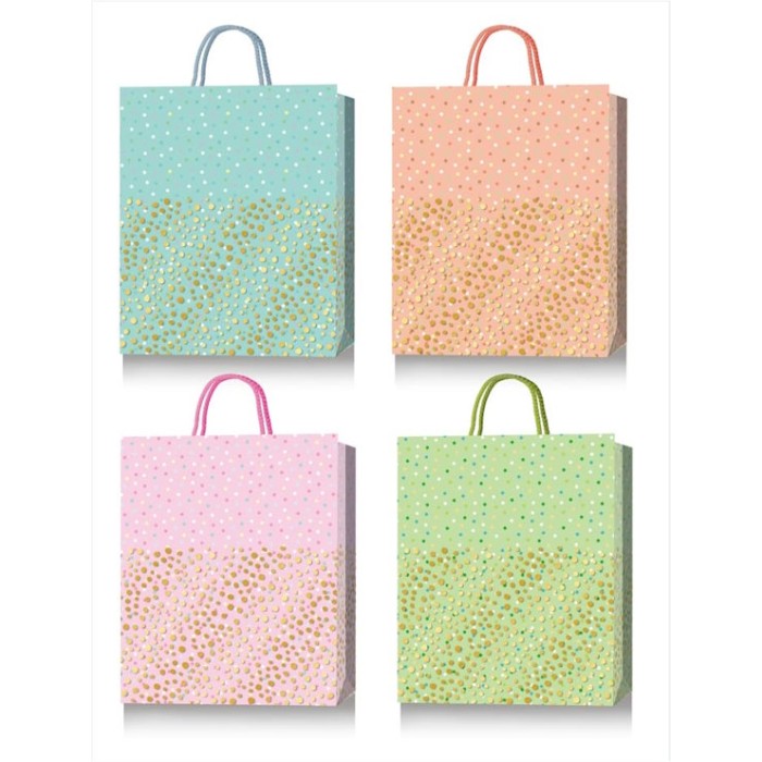 Пакет паперовий 26х32х10 см з тиснення фольгою, в асортименті, ТМ Buromax