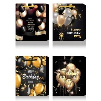 Пакет паперовий 26х32х10 см з тиснення фольгою, в асортименті, ТМ Buromax