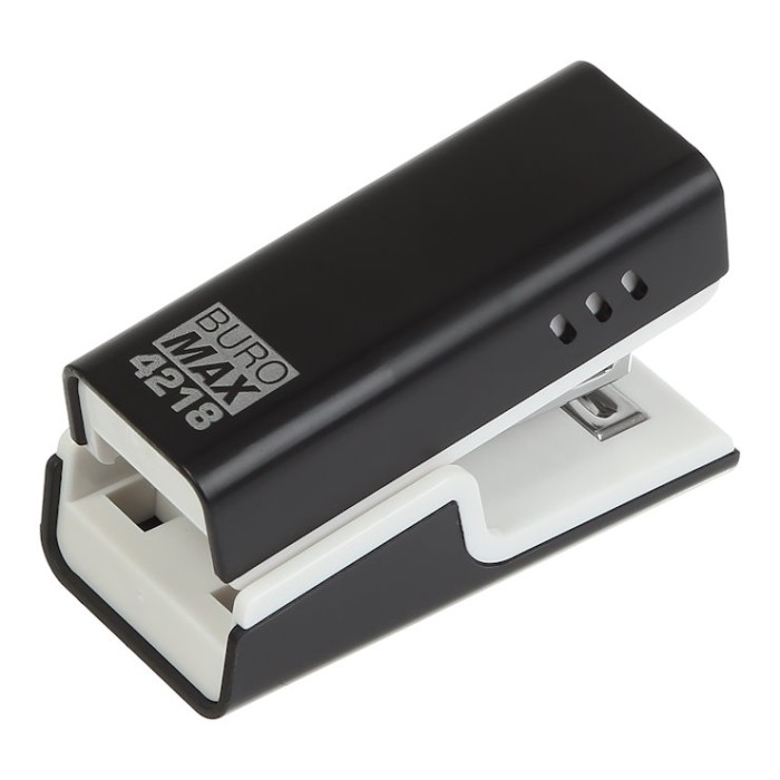 Степлер пластиковий міні до 20 аркушів під скоби №24/6; 26/6, чорний, TM Buromax