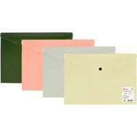 Папка-конверт на кнопці «Смуга» А4 непрозора 180 мкм, в асортименті, ТМ OPTIMA