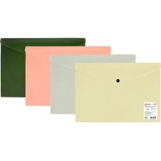 Папка-конверт на кнопці «Смуга» А4 непрозора 180 мкм, в асортименті, ТМ OPTIMA