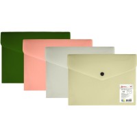 Папка-конверт на кнопці «Смуга» А5 непрозора 180 мкм, в асортименті, ТМ OPTIMA