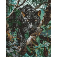 Набір з алмазною мозаїкою «Граційна пантера» 40х50 см, ТМ Ідейка