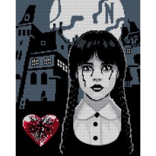 Набір з алмазною мозаїкою «Wednesday. Secrets of Nevermore» 40х50 см, ТМ SANTI