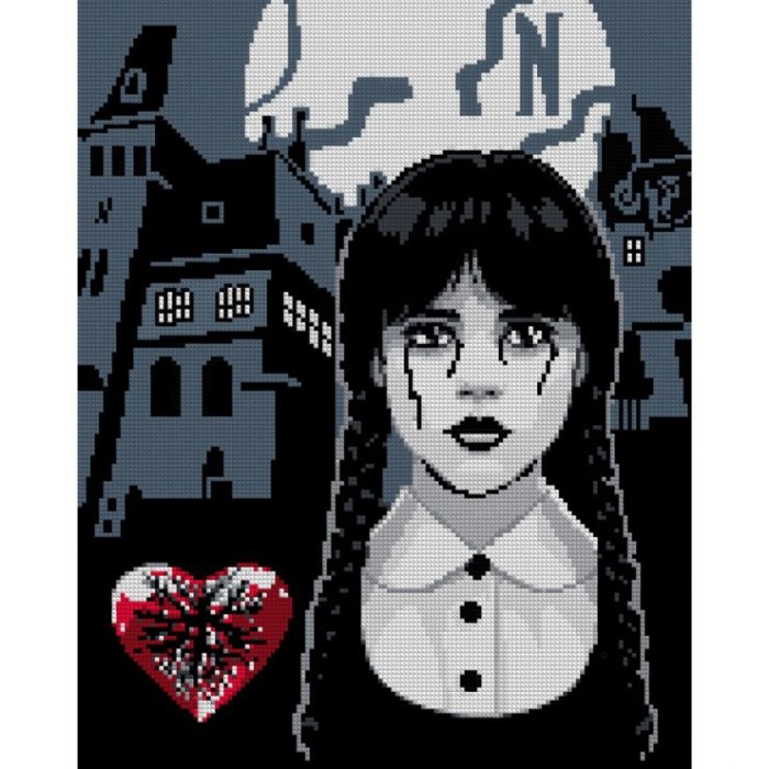 Набір з алмазною мозаїкою «Wednesday. Secrets of Nevermore» 40х50 см, ТМ SANTI