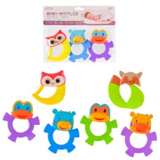 Брязкальце-прорізувач з м'якими силіконовими частинами, в асортименті, у пакеті 21х17 см