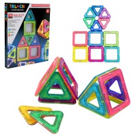Конструктор маагнітний на 12 деталей, в асортименті, у коробці 21,3х2,2х28 см