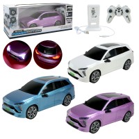 Машина «POWERMOTORS» р/к на акумуляторі зі світлом, звуком, парою, зарядкою та пультом, в асортименті, у коробці 43х15,6,2х17,6 см.