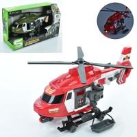 Гелікоптер 29 см 1:16, зі звуком, світлом, рухомими частинами, на батарейці, в асортименті, у коробці 31,5х18,5х12,5 см