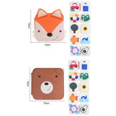 Бізікнижка 15х15х3,5 см з застібкою-блискавкою, рухомими деталями та дзеркалом, в асортименті, у пакеті 15х15 см