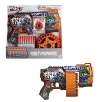 Іграшковий пістолет 31 см та м'які кулі, на батарейці, у коробці 33х31х7,5 см