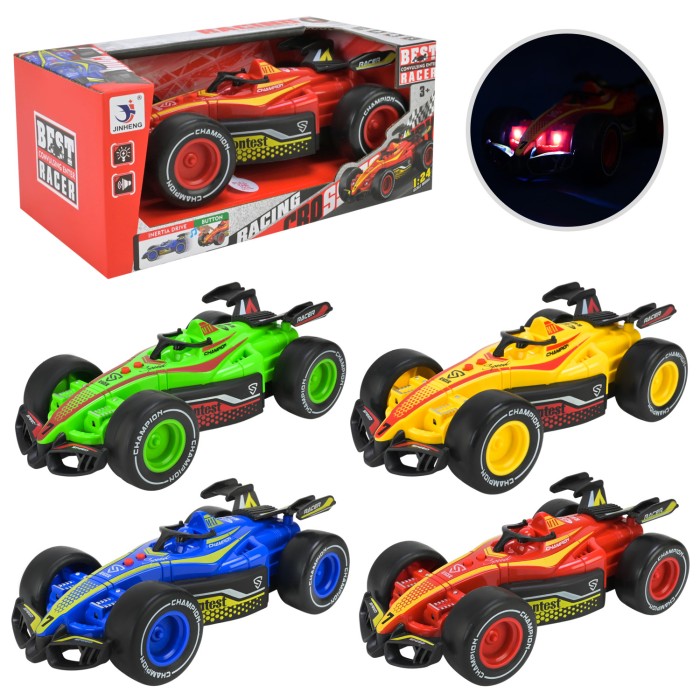 Машина «Racing cros» зі світлом та звуком, на батарейці, в асортименті, у коробці 24х13х10,5 см