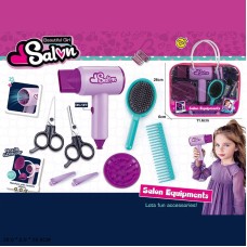 Набір перукаря: фен та аксесуари, у коробці 26х6х12 см