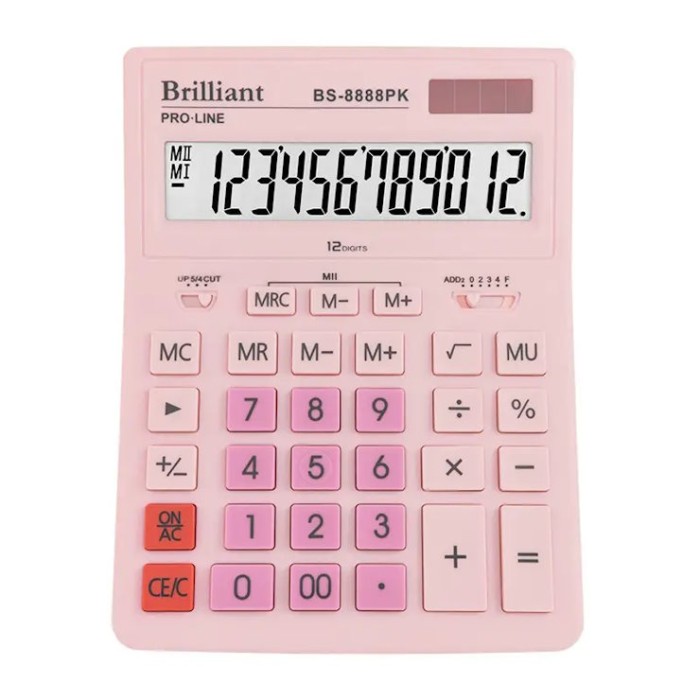 Калькулятор «Brilliant» 15,5х20,5 см, BS-8888РK