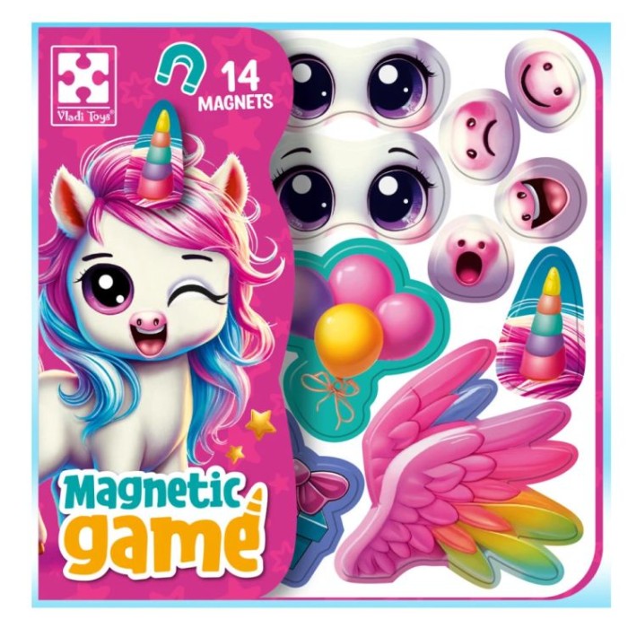 Гра настільна «Емоції Єдинорога» магнітна розвиваюча з 14 магнітів, ТМ Vladi Toys