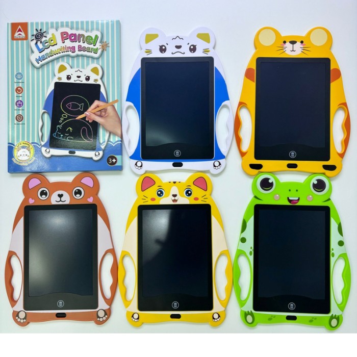 LCD планшет «Тваринка» 21,5х28,5 см кольоровий з паличкою, на батарейці, в асортименті, у коробці 22,5х29,5х1 см