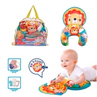 Килимок для немовляти 45х31х7 см з подушкою та 3 підвісками, шуршить, у сумці 33х32х7 см