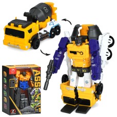 Трансформер «Будтехніка» робот 17 см + будівельна техніка зі зброєю, в асортименті, у коробці 15х21,5х8 см